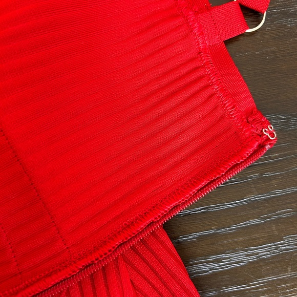 Fashion Nova Red Ribbed Bodycon Midi Dress - Picture 14 of 16